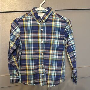 Old Navy- Youth Size Medium (8) Blue Plaid Shirt
